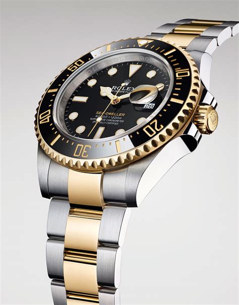 rolex sea dweller gold steel|rolex sea dweller price new.